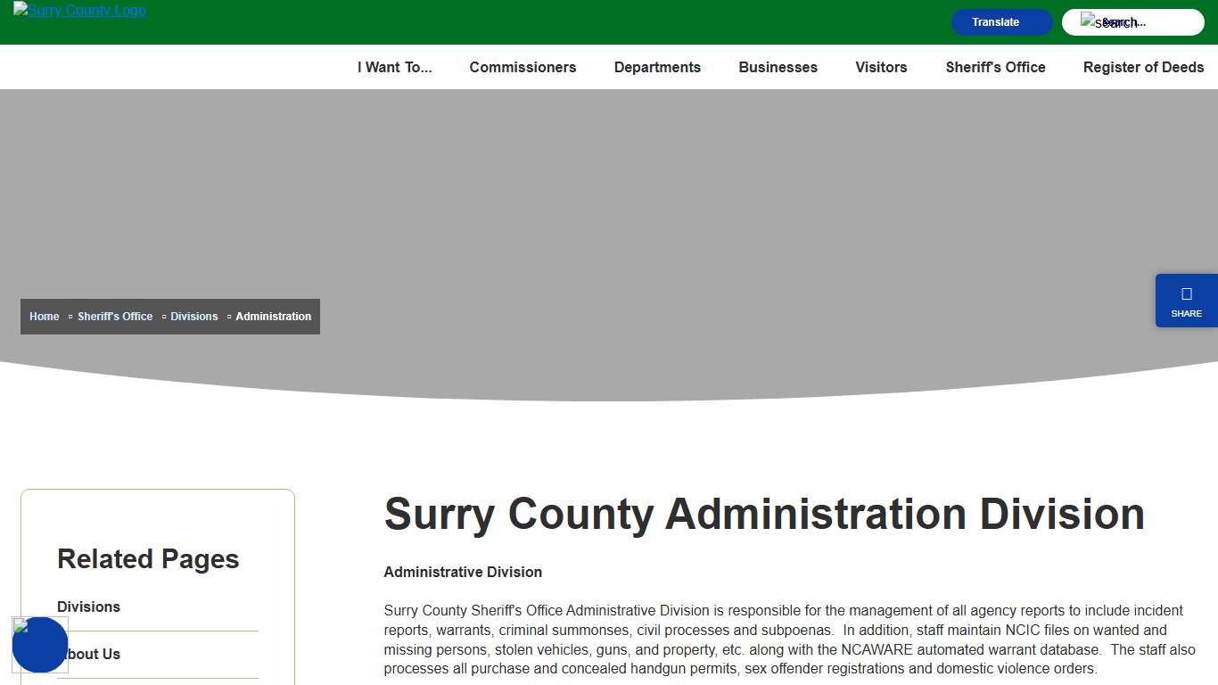 Surry County Administration Division